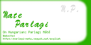mate parlagi business card