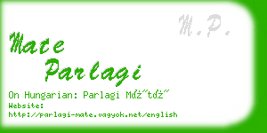 mate parlagi business card